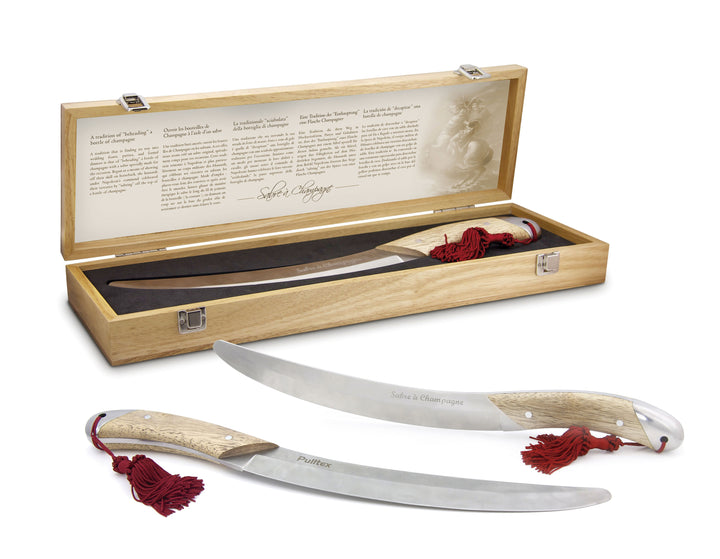 Champagnerschwert in hochwertiger Holzbox