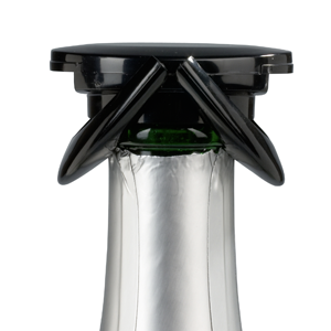 UFO Sekt & Champagnerverschluss schwarz, 10er VE
