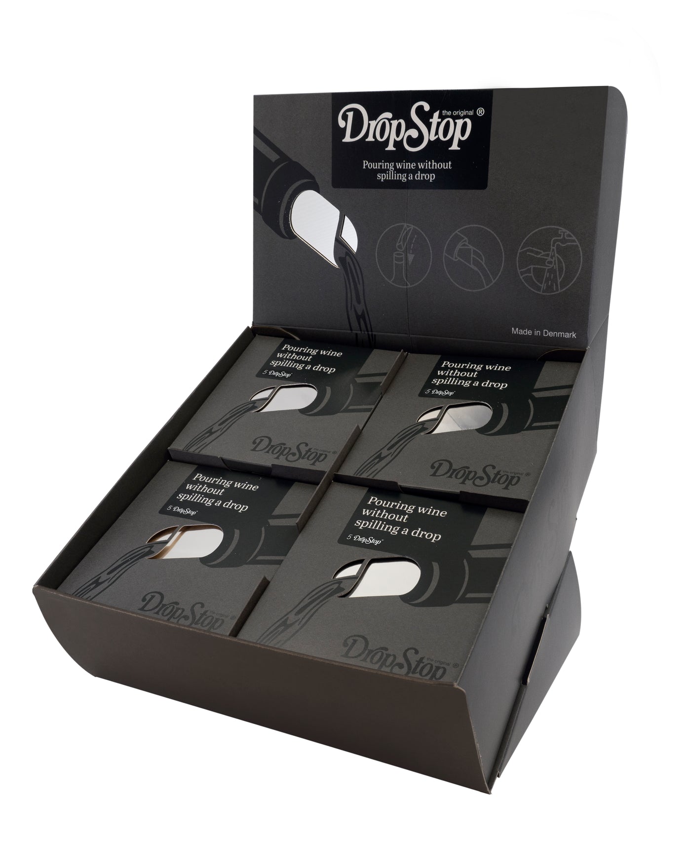 Dropstop Silber in schwarzer Geschenkverpackung