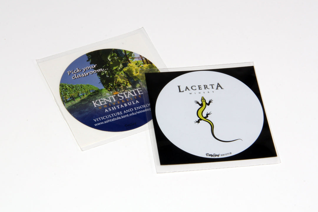 1 Drop Stop inkl. Karte & Folie (Karte in weiß oder schwarz)