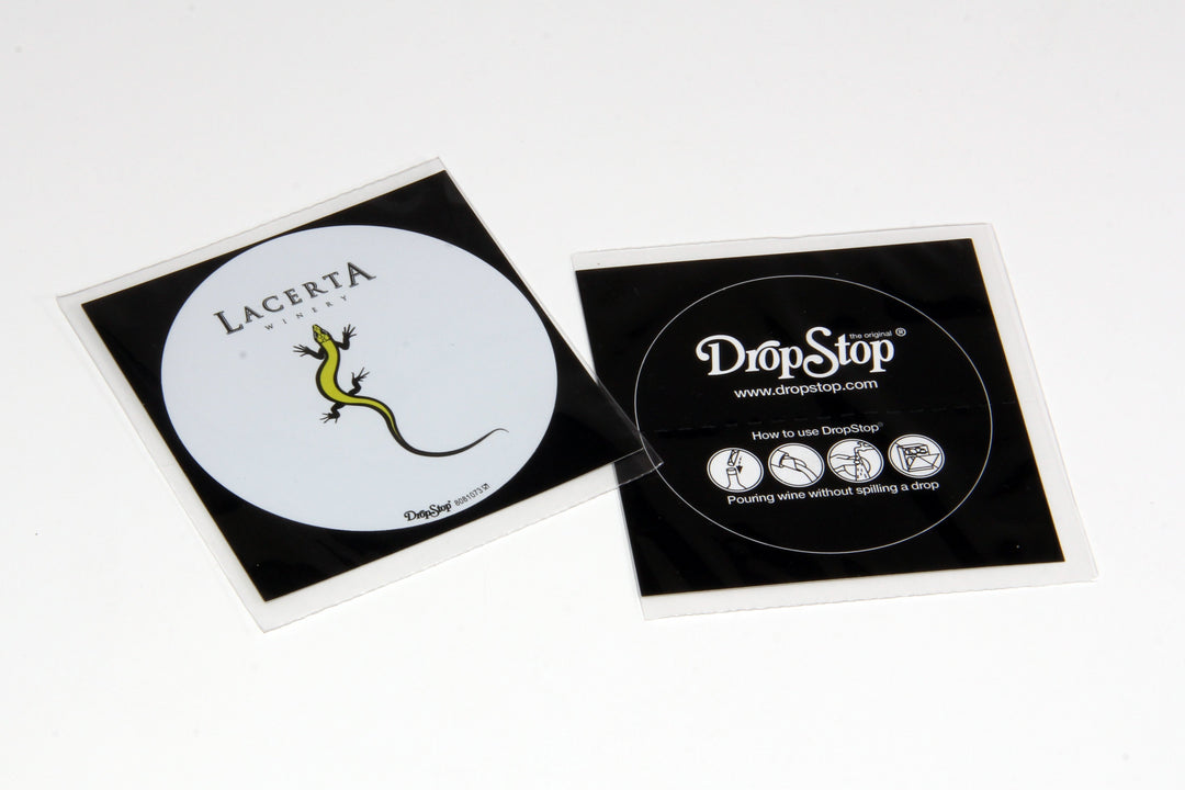 1 Drop Stop inkl. Karte & Folie (Karte in weiß oder schwarz)