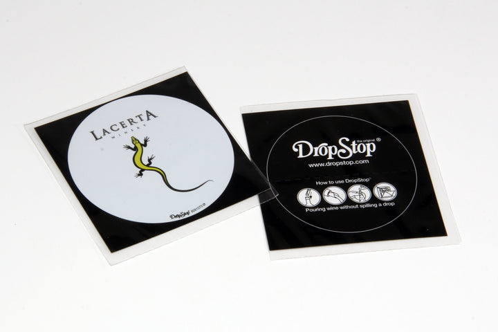 1 Drop Stop inkl. Karte & Folie (Karte in weiß oder schwarz)