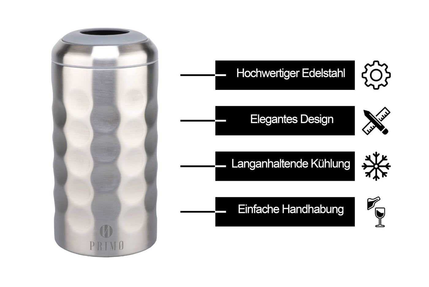 PRIMO Thermo Flaschenkühler Edelstahl